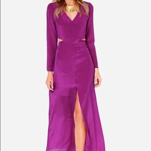 NWT Line & Dot Purple Norma Maxi Dress Sz M